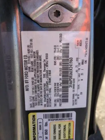 2014 FORD FUSION TITANIUM HEV  
