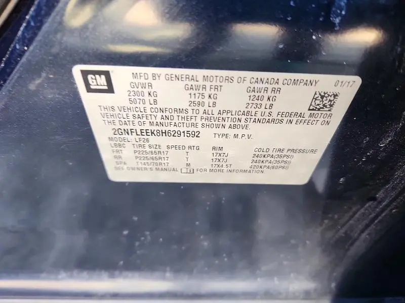 2017 CHEVROLET EQUINOX LS  