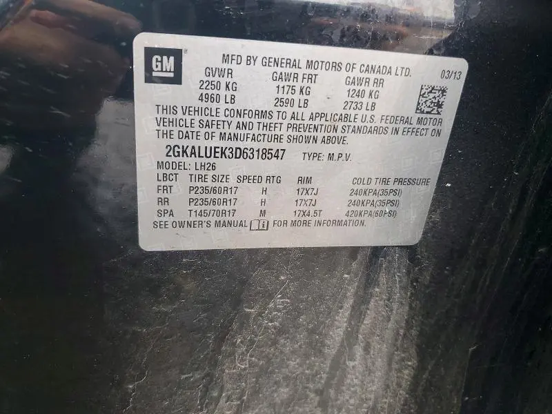 2013 GMC TERRAIN SLT  