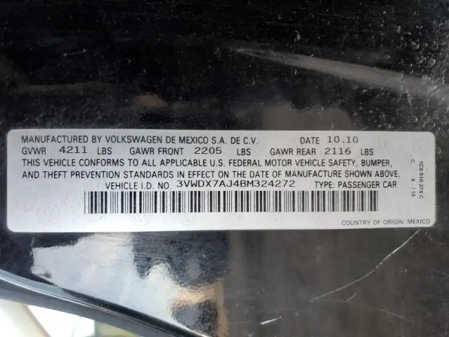 2011 VOLKSWAGEN JETTA SE  