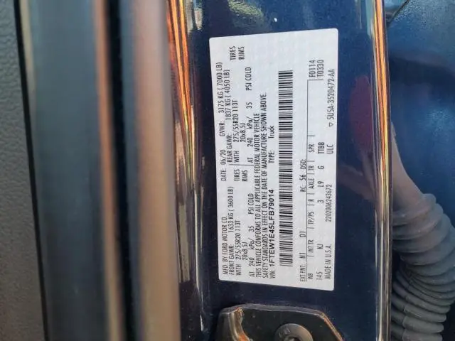 2020 FORD F150 SUPERCREW  