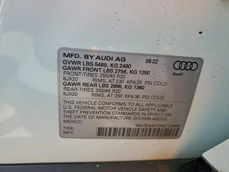 2022 AUDI Q5 PREMIUM PLUS 45  