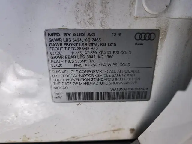 2019 AUDI Q5 PREMIUM PLUS  