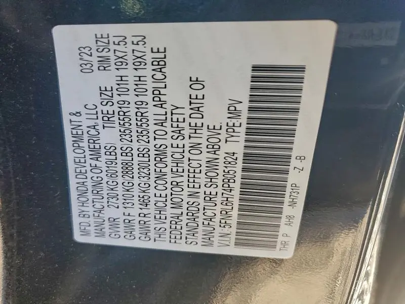 2023 HONDA ODYSSEY SPORT-L  