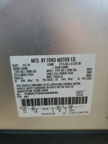 2019 FORD EXPLORER LIMITED  