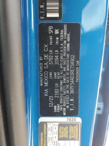 2024 KIA FORTE GT LINE  