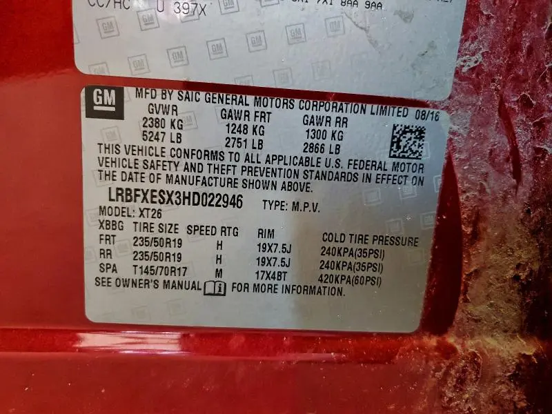 2017 BUICK ENVISION PREMIUM  