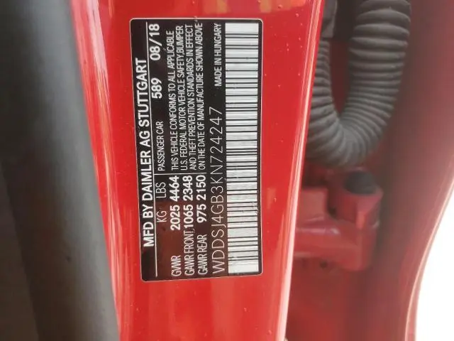 2019 MERCEDES-BENZ CLA 250 4MATIC  