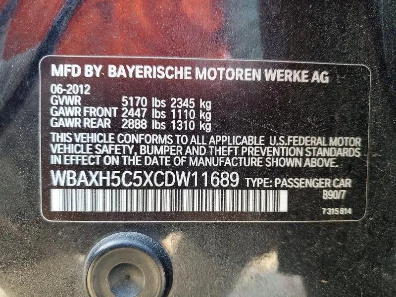2012 BMW 528 XI  