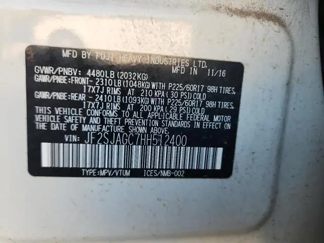 2017 SUBARU FORESTER 2.5I PREMIUM  