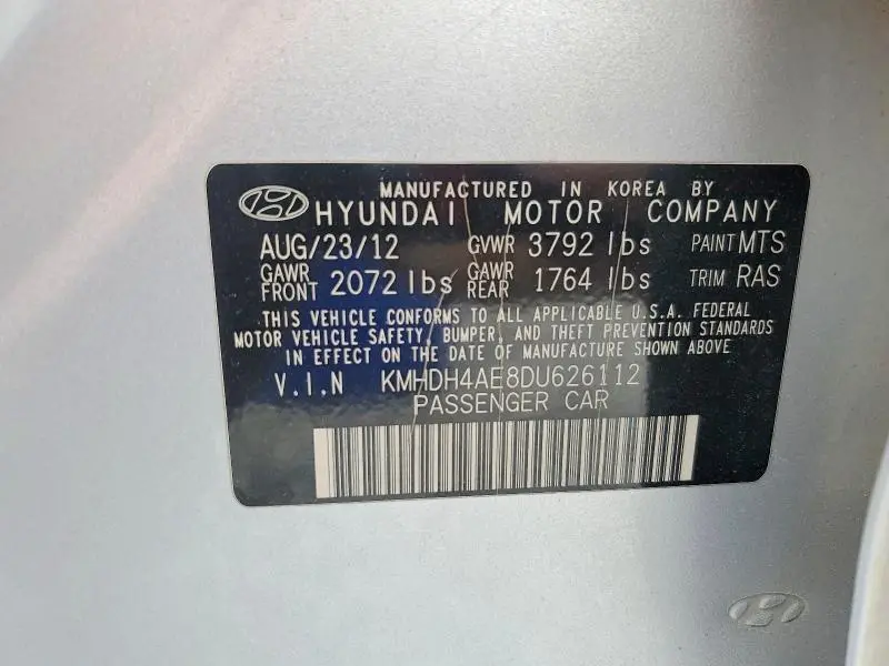 2013 HYUNDAI ELANTRA GLS  