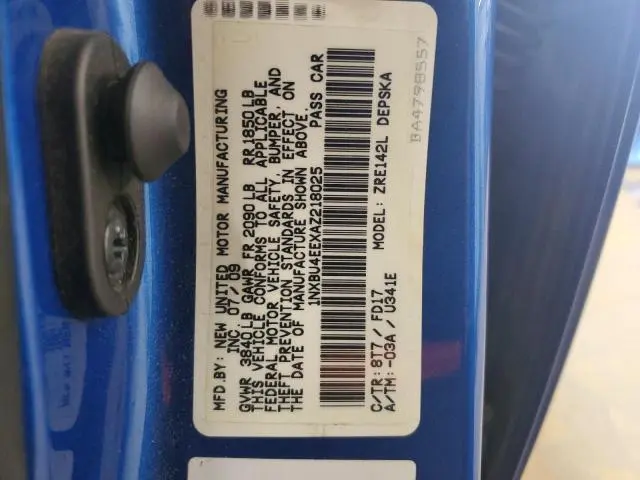 2010 TOYOTA COROLLA BASE  