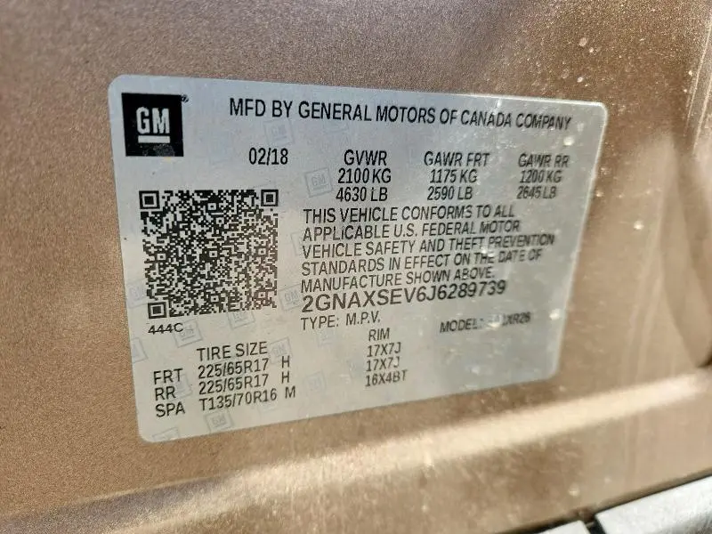 2018 CHEVROLET EQUINOX LT  
