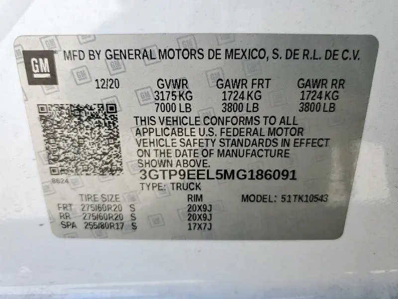 2021 GMC SIERRA K1500 AT4  