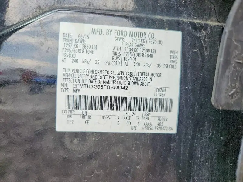 2015 FORD EDGE SE  