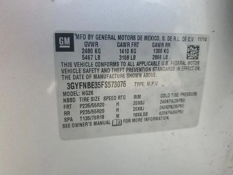 2015 CADILLAC SRX LUXURY COLLECTION  