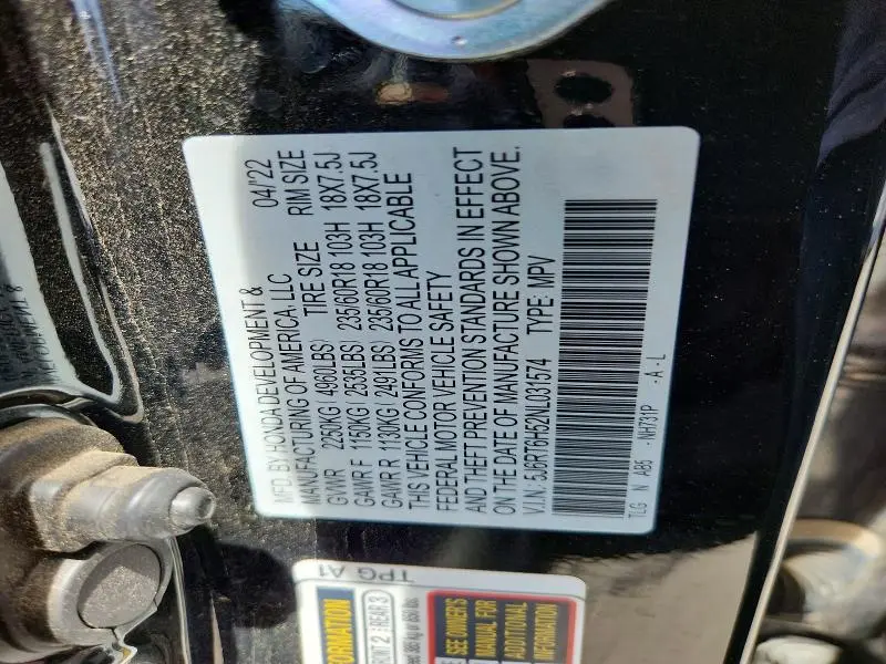 2022 HONDA CR-V EX  