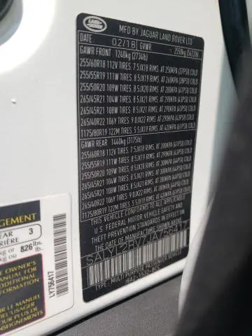 2018 LAND ROVER RANGE ROVER VELAR R-DYNAMIC SE  