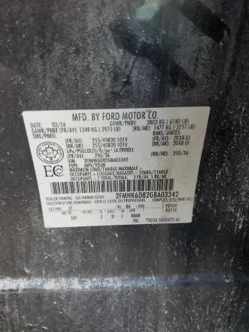 2016 FORD FLEX LIMITED  