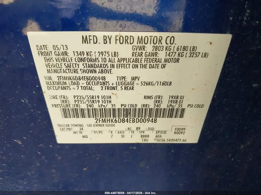 2014 FORD FLEX LIMITED