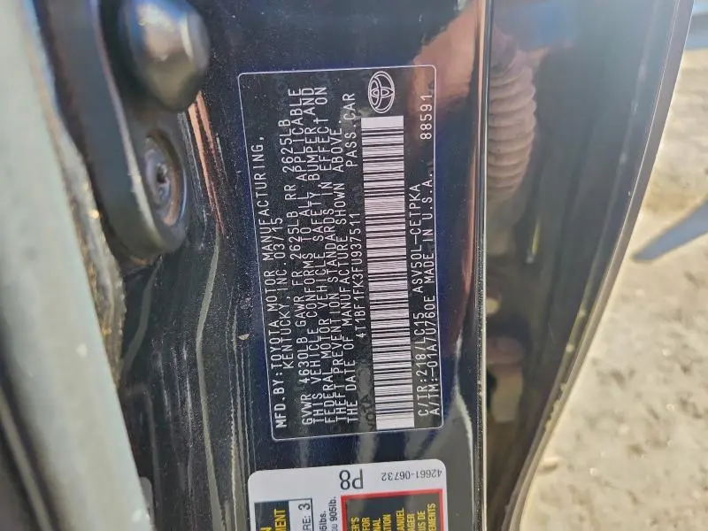 2015 TOYOTA CAMRY LE  