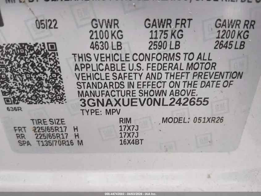 2022 CHEVROLET EQUINOX AWD LT