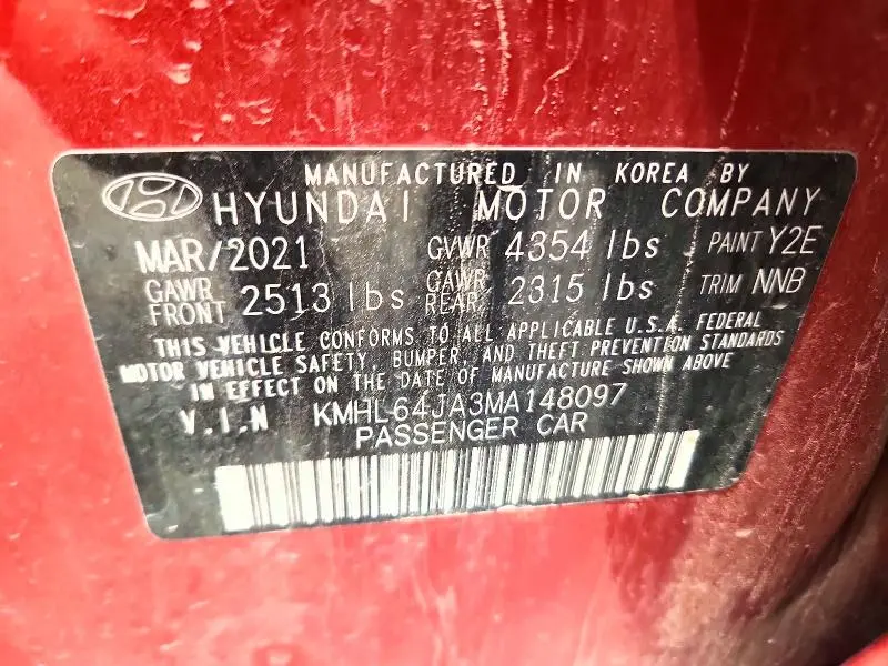 2021 HYUNDAI SONATA SEL  