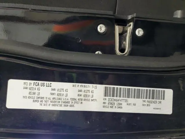 2015 DODGE CHARGER SXT  