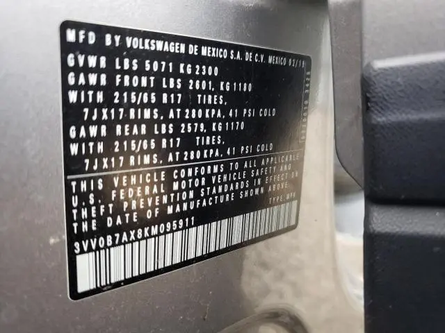 2019 VOLKSWAGEN TIGUAN S