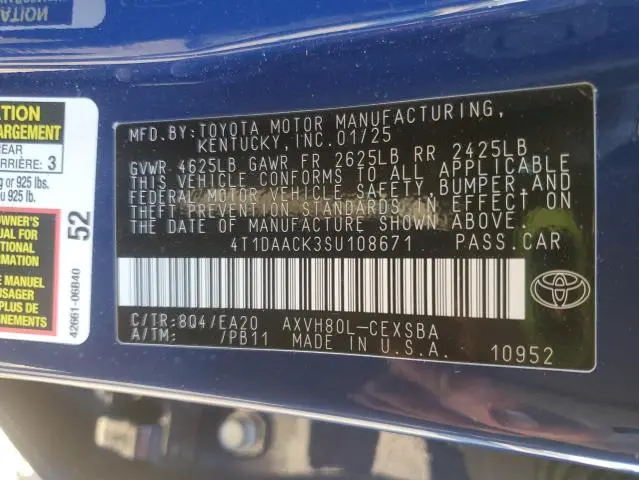 2025 TOYOTA CAMRY XSE  