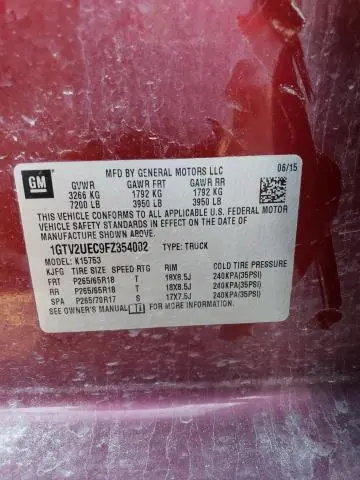 2015 GMC SIERRA K1500 SLE  