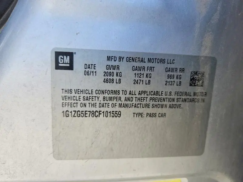 2012 CHEVROLET MALIBU LTZ  