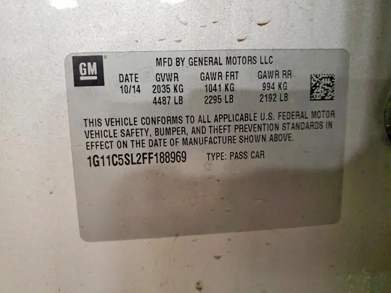 2015 CHEVROLET MALIBU 1LT  