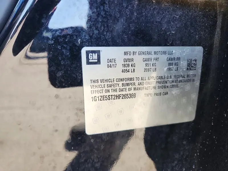 2017 CHEVROLET MALIBU LT  
