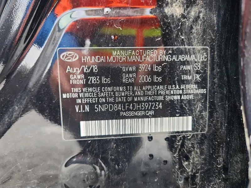 2018 HYUNDAI ELANTRA SEL  