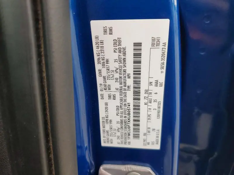 2019 FORD ESCAPE S  