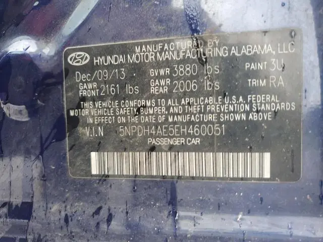 2014 HYUNDAI ELANTRA SE  