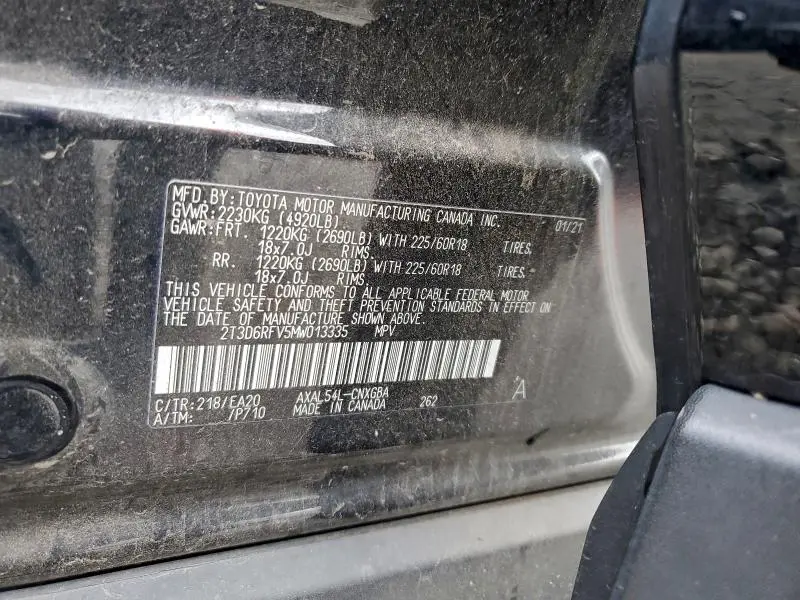 2021 TOYOTA RAV4 LIMITED  