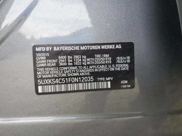 2015 BMW X5 XDRIVE35D  