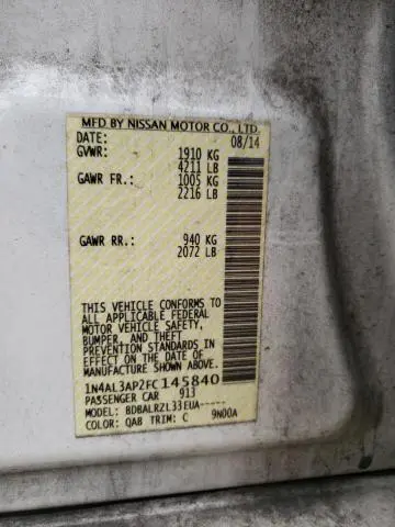 2015 NISSAN ALTIMA 2.5