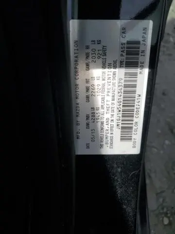 2016 MAZDA 6 GRAND TOURING  