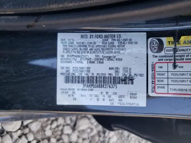 2011 FORD FUSION SEL  