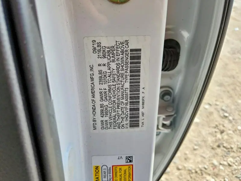2020 HONDA ACCORD LX  