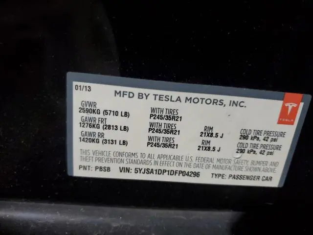 2013 TESLA MODEL S   