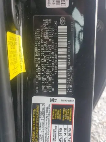 2011 TOYOTA CAMRY BASE  
