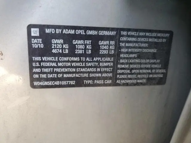 2011 BUICK REGAL CXL  