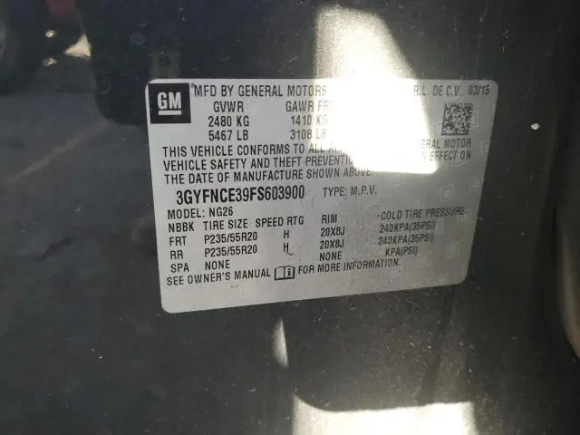 2015 CADILLAC SRX PERFORMANCE COLLECTION  