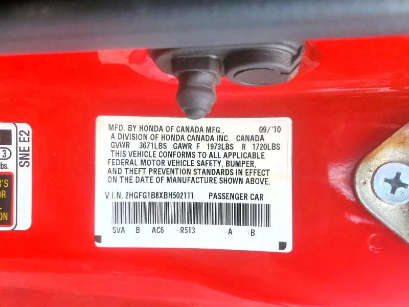 2011 HONDA CIVIC EX  