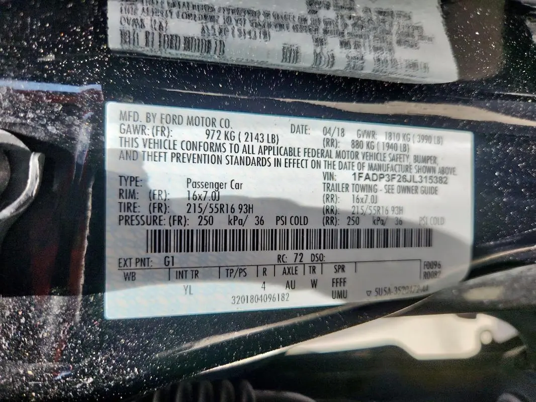 2018 FORD FOCUS SE  