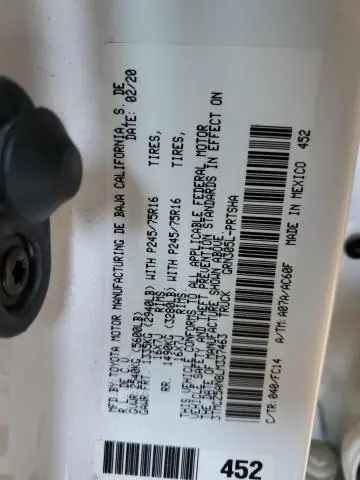 2020 TOYOTA TACOMA DOUBLE CAB  